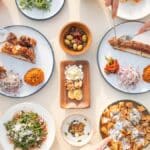 a table full of food